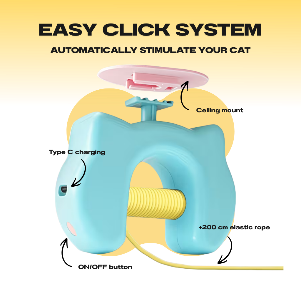BUNGEE™  THE AUTOMATIC YO-YO TOY THAT DRIVES CATS WILD
