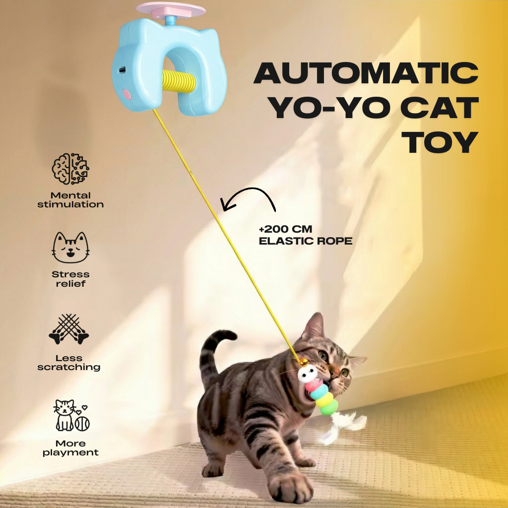 BUNGEE™  THE AUTOMATIC YO-YO TOY THAT DRIVES CATS WILD
